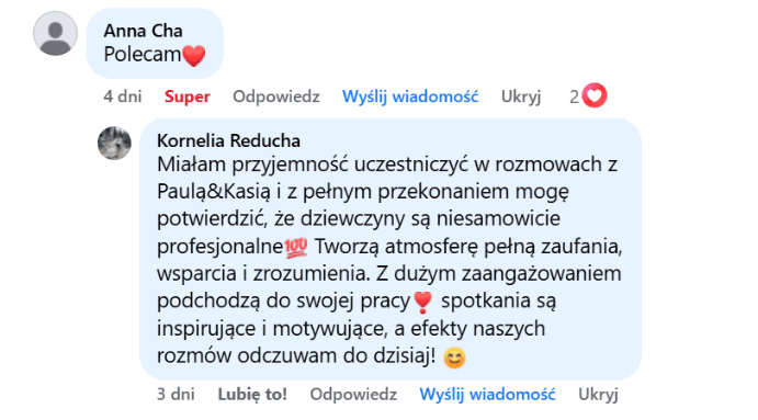 Trzecia, pozytywna opinia klientki